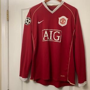 Cristiano Ronaldo Manchester United Champions League Nike jersey size large